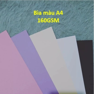 Giấy Bìa A4 160gsm 10 Màu 30 Tờ - In Đề Cương Photo, Giá chỉ 50.000đ (Giảm từ 65.000đ) - Vanphongphamthu 2