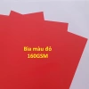 Giấy bìa màu đỏ A4 160gsm 25 tờ - Giá chỉ 45.000₫, chất lượng cao tại Vanphongphamthu 5