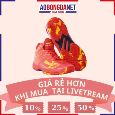 Giày Bóng Chuyền Sao Vàng 301 Lạc Việt Đỏ - Chống Mòn, Thích Hợp Sân Bê Tông, Giá 1 Triệu Giày Bóng Chuyền Sao Vàng 301 Lạc Việt Đỏ - Chống Mòn, Thích Hợp Sân Bê Tông, Giá 1 Triệu