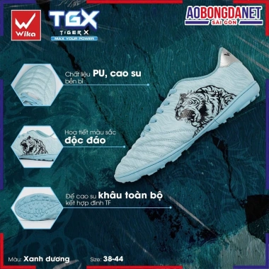 Giày Bóng Đá Wika Tiger X TGX Chính Hãng - Siêu Nhẹ PU Cao Cấp, Giá 220.000đ