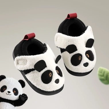 Giày bông Gấu Trúc Mario trẻ em mùa đông, velcro hoạt hình, cotton thời trang 3 Giày bông Gấu Trúc Mario trẻ em mùa đông, velcro hoạt hình, cotton thời trang 3