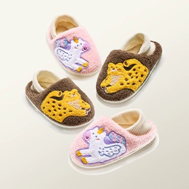 Giày bông Mario báo hoa và kỳ lân cho bé - Cotton ấm áp mùa đông, giá ưu đãi 197k