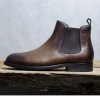 Giày boot Chelsea da bê đen nâu mũi tròn nam tính - Giá chỉ 6,337,500₫, giảm 23%