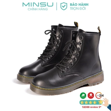 Giày Boot Cổ Cao MINSU M3.301 - Phong Cách Hàn, Chất Ngầu, Giá Ưu Đãi 825.500₫