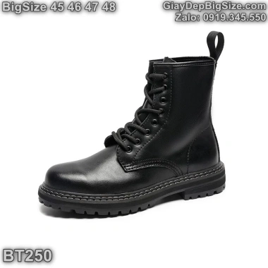 Giày boot cổ cao nam size lớn 45-48 chân rộng BT250 - Combat Boots giảm 28.6tr