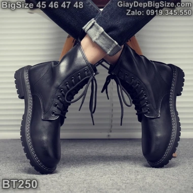 Giày boot cổ cao nam size lớn 45-48 chân rộng BT250 - Combat Boots giảm 28.6tr 4 Giày boot cổ cao nam size lớn 45-48 chân rộng BT250 - Combat Boots giảm 28.6tr 4