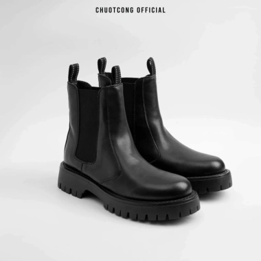 Giày boot da cổ cao nam Đen-Trắng, thời trang cá tính, giảm giá 20% còn 2.470.000₫ 10