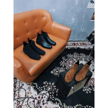 Giày boot da nam MIKENCO Black Suede Chelsea - Giá ưu đãi 1.060.891₫, chất lượng cao