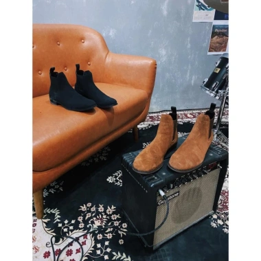 Giày boot da nam MIKENCO Black Suede Chelsea – phong cách sang trọng, giảm 20% 5