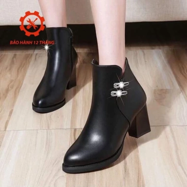Giày Boot Gót Vuông Korea B380 Freeship 99k Toàn Quốc - Giá 450k, Tặng Nước Hoa 3