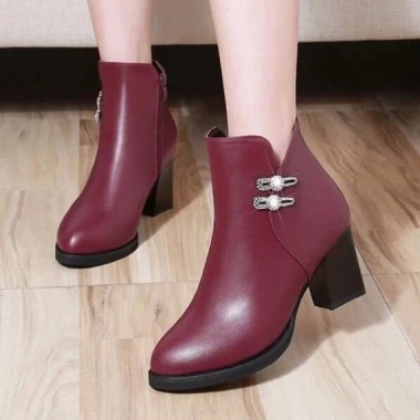 Giày Boot Gót Vuông Korea B380 Freeship 99k Toàn Quốc - Giá 450k, Tặng Nước Hoa 4