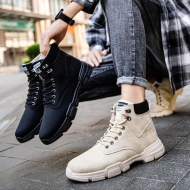 Giày Boot Nam Boots Combat cổ xưa 2 màu GN429 - giảm giá, chỉ 1,430,000 VND