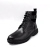 Giày boot nam cao cổ Chunky Zip da bò thật, khoá kéo & buộc dây, size 38‑45, đế cao 5cm, thời trang, giảm giá 35% 2