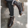 Giày boot nam cao cổ nâu, giày phượt da bò thật TONKIN - Giá 6.012.500₫ 7
