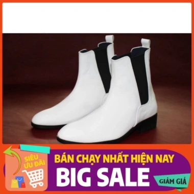 Giày boot nam Chelsea da bò thật màu sáng, giá rẻ 2.197.000đ, mã B193