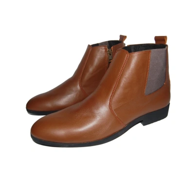 Giày boot nam Chelsea dây kéo da bò thật, bảo hành 12 tháng, MS B101