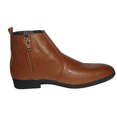 Giày boot nam Chelsea dây kéo da bò thật, bảo hành 12 tháng, MS B101