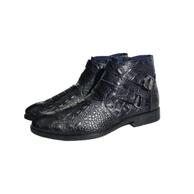 Giày boot nam da bò thật dập vân cá sấu B217 - Giá ưu đãi 2.43 triệu