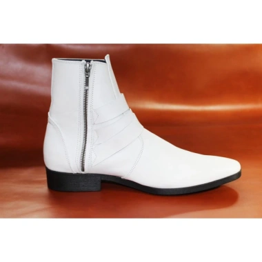 Giày Boot Nam Da Bò Thật Màu Trắng Sáng B199 - Giá Giảm 24% Chỉ 2.434.250₫ 3