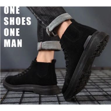 Giày boot nam da lộn cổ thấp SM008 – Combat boots chống trượt Quảng Châu, giảm còn 666k 3