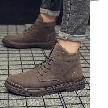 Giày boot nam da lộn cổ thấp SM008 – Combat boots chống trượt Quảng Châu, giảm còn 666k 6