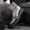 Giày boot nam da thật màu đen và nâu fade, cao cổ, khóa kéo, phong cách công sở 2