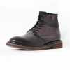 Giày boot nam da thật màu đen và nâu fade, cao cổ, khóa kéo, phong cách công sở 10