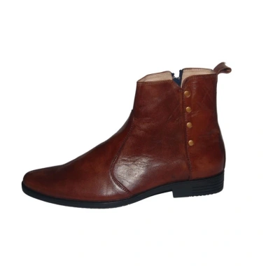 Giày boot nam dây kéo da bò thật, bảo hành 12 tháng, MS B121, chỉ 2.27 triệu