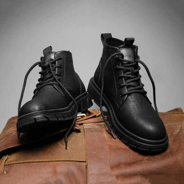 Giày Boots Combat Nam Cổ Cao Đen BCC17 Đế Cao Su Đúc - Chất Lượng Cao, Giá 877.500₫ 6