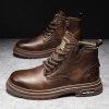 Giày Boots Nam Cổ Cao BCC20 Đế Chắc Chắn Màu Nâu - Giá 884.500₫ 2