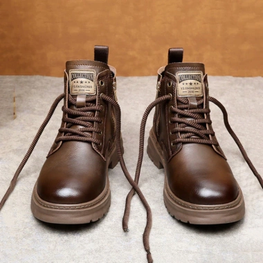 Giày Boots Nam Cổ Cao BCC20 Đế Chắc Chắn Màu Nâu - Giá 884.500₫ 3