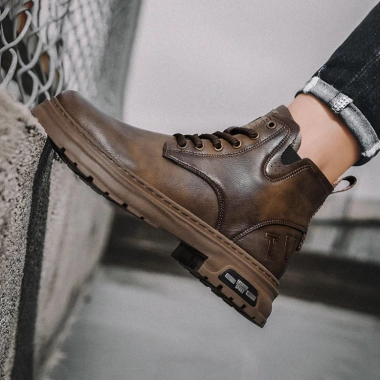 Giày Boots Nam Cổ Cao BCC20 Đế Chắc Chắn Màu Nâu - Giá 884.500₫ 7