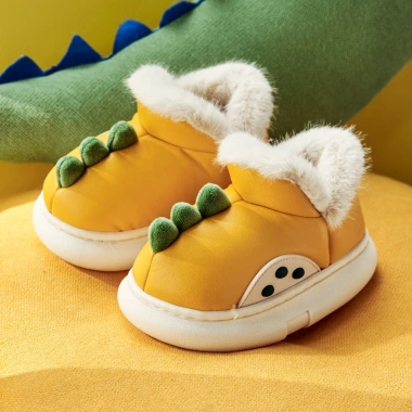 Giày bốt CHEERFUL MARIO đệm nhung dày dặn hình khủng long thời trang ấm áp mùa đông cho bé trai & bé gái 2