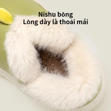 Giày bốt CHEERFUL MARIO đệm nhung dày dặn hình khủng long thời trang ấm áp mùa đông cho bé trai & bé gái 4
