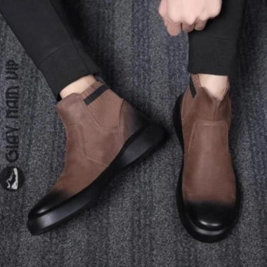 Giày Bốt Da Bò Nam Chelsea Boot Lịch Sự, Mới Lạ - FREESHIP - Sale 33% 1.678.359 VND