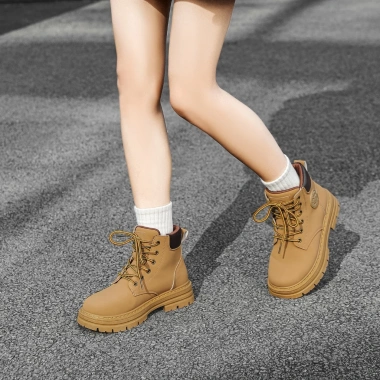 Giày bốt nam nữ cổ cao Martin Boots Ngựa Vàng Vui Vẻ tăng chiều cao chính hãng giảm giá