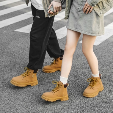Giày bốt nam nữ cổ cao Martin Boots Ngựa Vàng Vui Vẻ tăng chiều cao chính hãng giảm giá