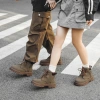 Giày bốt nam nữ Martin Boots Enter Dragon cổ cao Ngựa Nâu Vui Vẻ tăng chiều cao 2.026 3