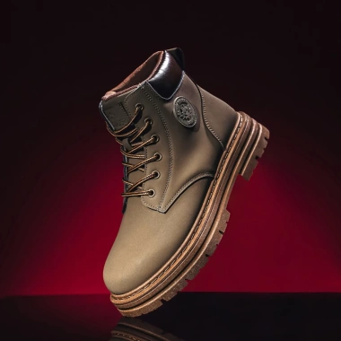 Giày bốt nam nữ Martin Boots Enter Dragon cổ cao Ngựa Nâu Vui Vẻ tăng chiều cao 2.026