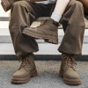 Giày bốt nam nữ Martin Boots Enter Dragon cổ cao Ngựa Nâu Vui Vẻ tăng chiều cao 2.026 8