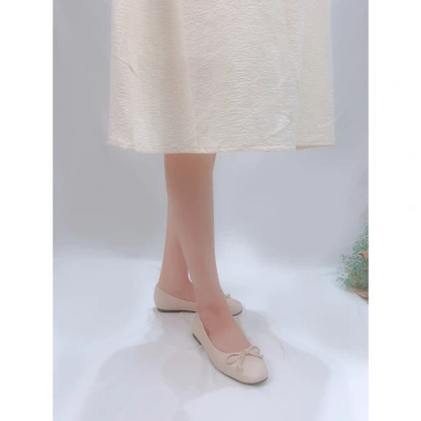 Giày Búp Bê Bệt Nữ Da Thật Cao Cấp Mũi Vuông, Đế Bằng Nơ Chỉ Mềm NUDDO - 389k 8