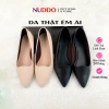 Giày Búp Bê Bệt Nữ Mũi Nhọn Da Thật - Guốc Đế Bằng Cổ Tim Siêu Êm, Giá 368.000 VND