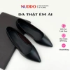 Giày Búp Bê Bệt Nữ Mũi Nhọn Da Thật - Guốc Nữ Đế Bằng Siêu Êm NUDDO NT009 379k