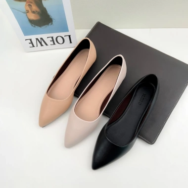 Giày Búp Bê Bệt Nữ Mũi Nhọn Da Thật - Guốc Nữ Đế Bằng Siêu Êm NUDDO NT009 379k 3 Giày Búp Bê Bệt Nữ Mũi Nhọn Da Thật - Guốc Nữ Đế Bằng Siêu Êm NUDDO NT009 379k 3