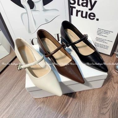 Giày búp bê cao gót nữ mũi nhọn quai ngang gót 5p - Giá chỉ 259k, giao ngay 2 Giày búp bê cao gót nữ mũi nhọn quai ngang gót 5p - Giá chỉ 259k, giao ngay 2