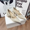 Giày búp bê cao gót nữ mũi nhọn quai ngang gót 5p – Ngọc Hà Shoes giảm giá 23k 3