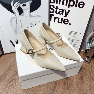 Giày búp bê cao gót nữ mũi nhọn quai ngang gót 5p – Ngọc Hà Shoes giảm giá 23k 3