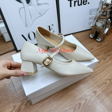 Giày búp bê cao gót nữ mũi nhọn quai ngang gót 5p – Ngọc Hà Shoes giảm giá 23k 6