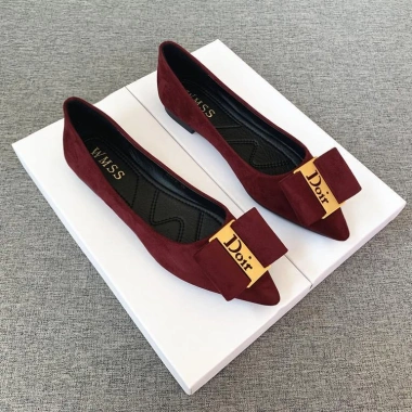 Giày Búp Bê Da Lộn Mũi Nhọn Đế Mềm Êm Thời Trang Nữ 2.025 Size 32‑44 Giá Giảm 20% 3
