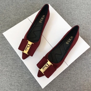 Giày Búp Bê Da Lộn Mũi Nhọn Đế Mềm Êm Thời Trang Nữ 2.025 Size 32‑44 Giá Giảm 20% 8
